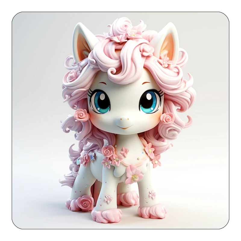 مگنت کاکتی طرح اسب تک شاخ و یونیکورن مدل mp32440