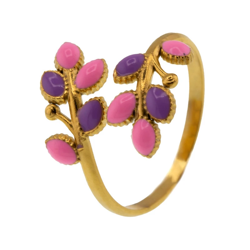 انگشتر زنانه برانت مدل برگ نگینی