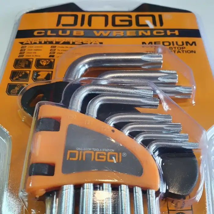 آچار آلن ستاره ای دینگشی مدل 17124A مجموعه 9 عددی