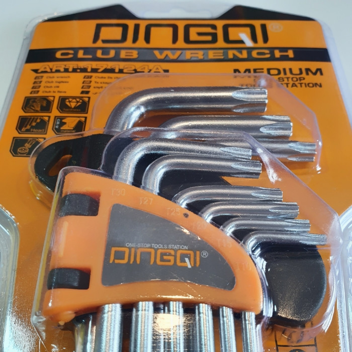 آچار آلن ستاره ای دینگشی مدل 17124A مجموعه 9 عددی