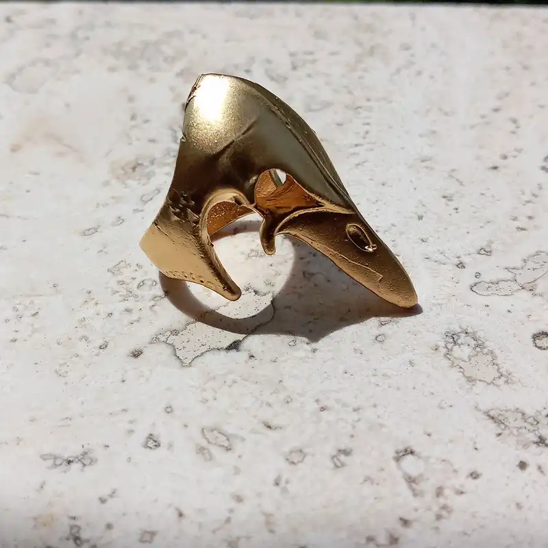 انگشتر مردانه مدل جمجمه کلاغ کد ESKOL-90