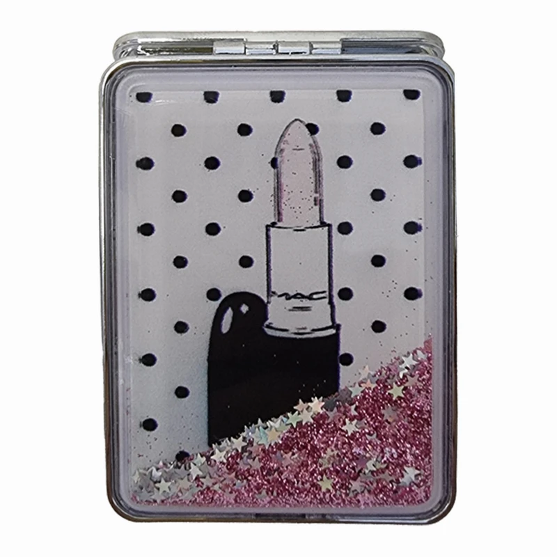 آینه جیبی مدل رژ طرح آکواریومی 