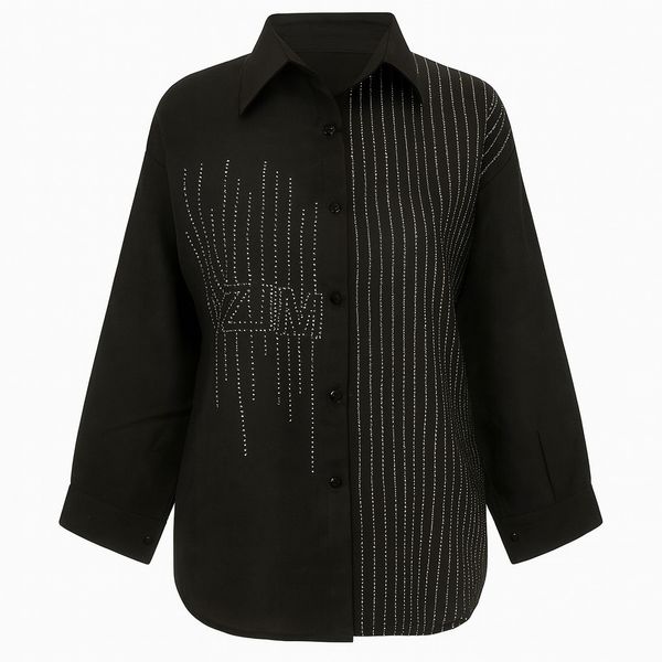 شومیز آستین بلند یقه برگردان زنانه مدل Da41