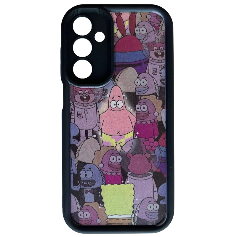 کاور مدل سولید طرح پاتریک و باب اسفنجی مناسب برای گوشی موبایل سامسونگ Galaxy A25