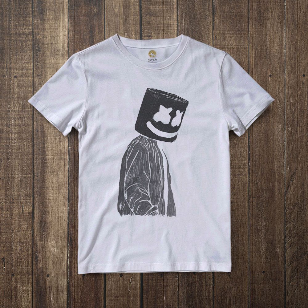 تی شرت آستین کوتاه مردانه هومرو مدل TW366 طرح مارشملو -  - 4