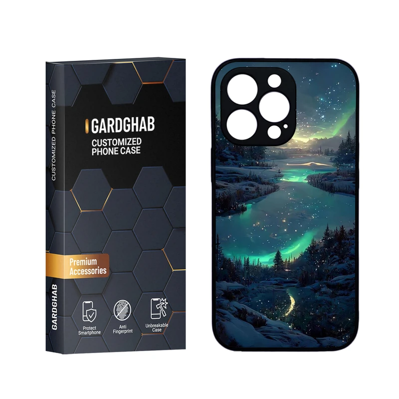 کاور گارد قاب مدل دورژله ای منظره و طبیعت مناسب برای گوشی موبایل اپل  iPhone 13 Pro