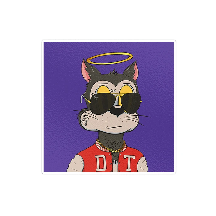استیکر لپ تاپ ماسا دیزاین طرح CAT مدل STKJO