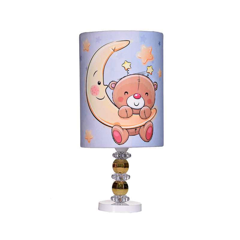 آویز و چراغ خواب رومیزی اتاق کودک مدل خرس و ماه