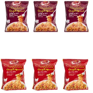 نودل با طعم گوشت و مرغ الیت - 75 گرم بسته 6 عددی
