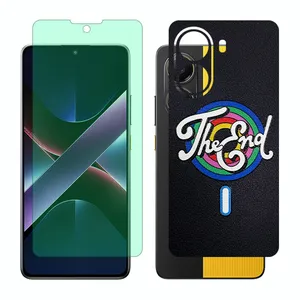Glass Together model Green light screen protector suitable for Xiaomi Poco X7 Pro mobile phone with back cover sticker