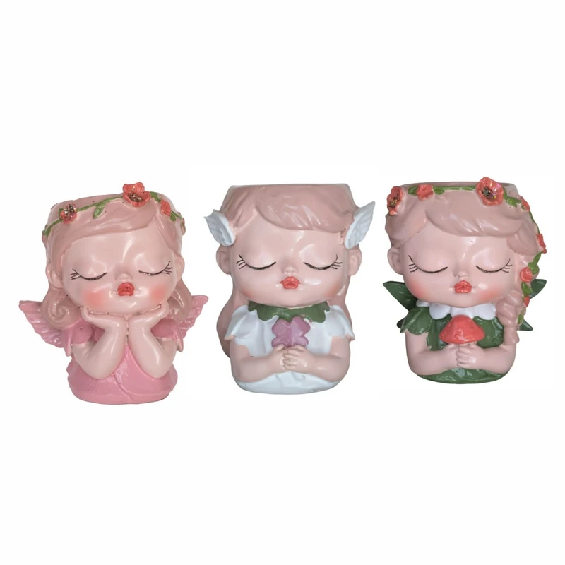 گلدان دکوری مدل فرشته مجموعه سه عددی