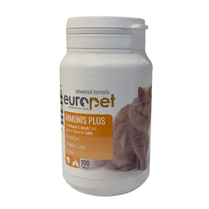 قرص تقویت سیستم ایمنی گربه یوروپت مدل IMMUNIS PLUS بسته 100 عددی