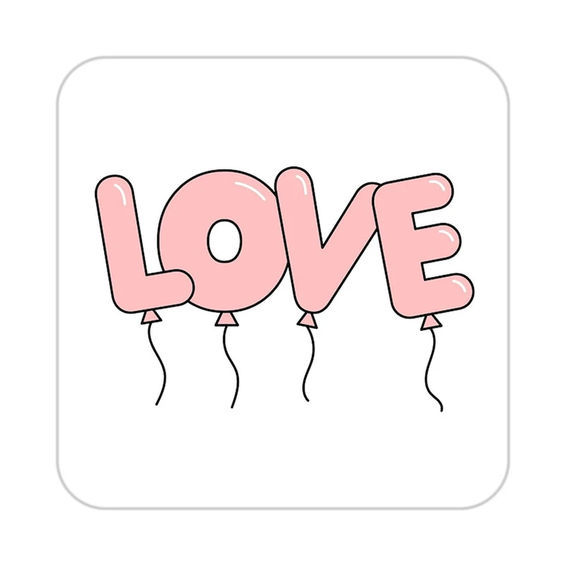 زیر لیوانی کاکتی طرح عاشقانه مدل mp36464