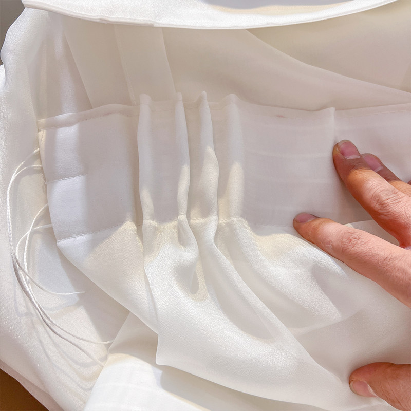 پرده مدل دوخت ساده حریر مات سایز 600x280 سانتی متر