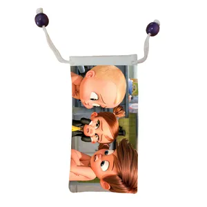 کاور عینک اطلس آبی طرح کارتون بچه رئیس مدل KE1372