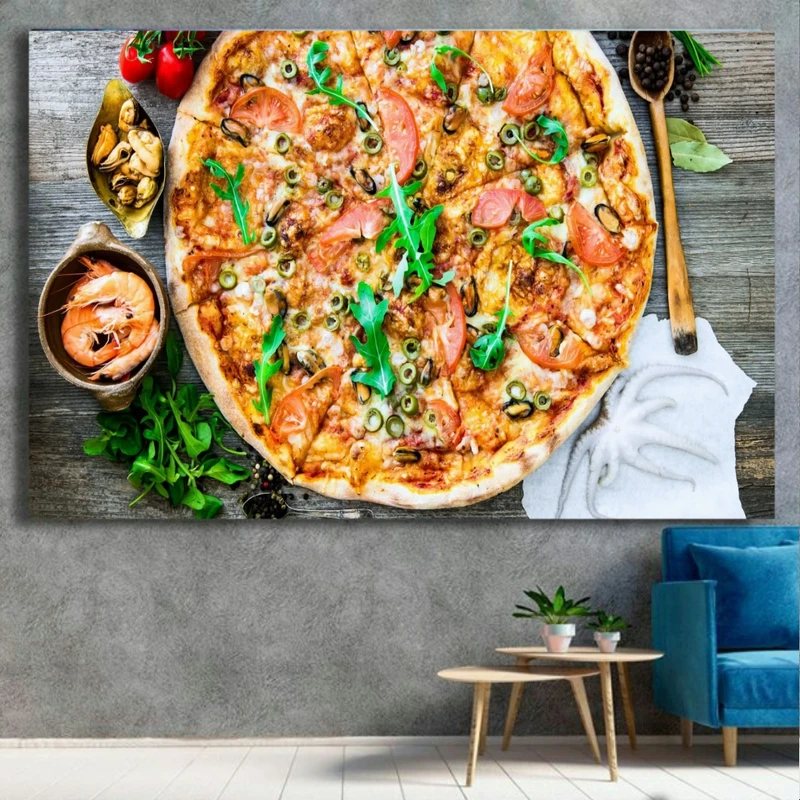 پوستر پارچه ای مدل فست فود طرح پیتزا کد SDP1460