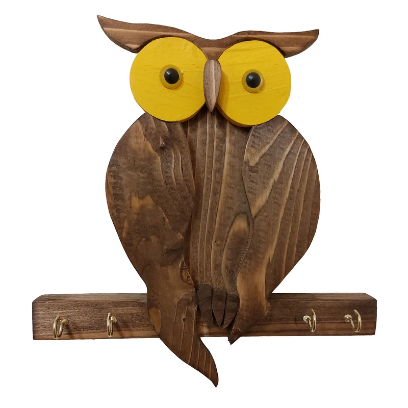 جاکلیدی چوبی مدل جغد کد 5308