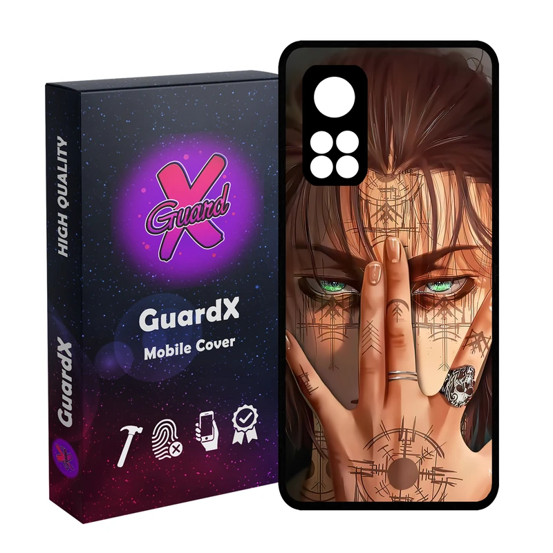 کاور گارد ایکس طرح Eren Anime مدل Glass10449 مناسب برای گوشی موبایل شیائومی Mi 10T / Mi 10T Pro