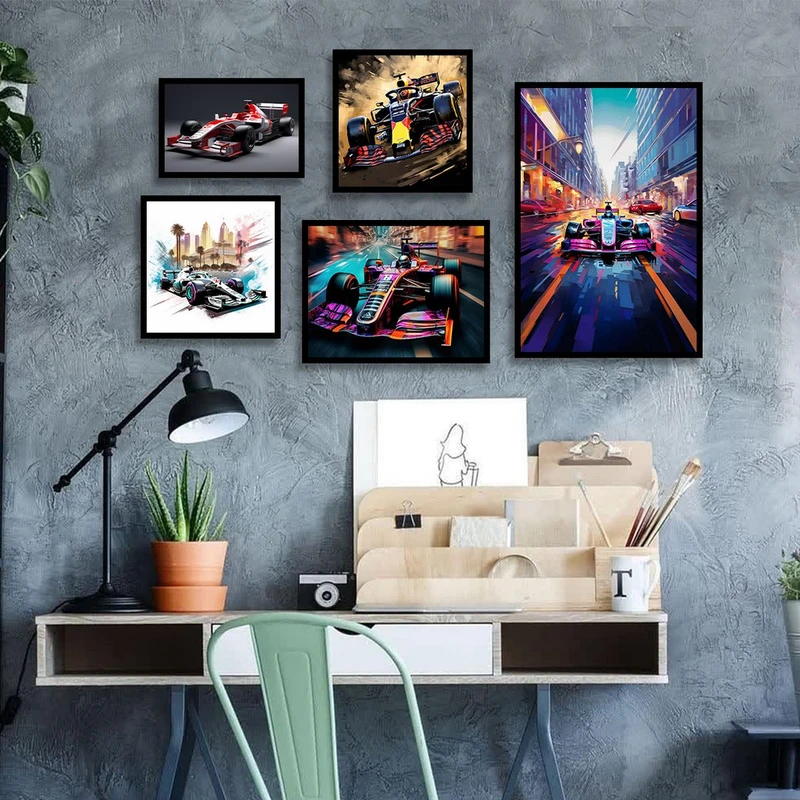 تابلو بکلیت طرح ماشین مسابقه رالی مدل B-1202 مجموعه 5 عددی