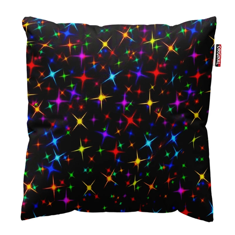 کوسن پاد آفرین طرح ستاره های رنگی کد 2847 سایز 30*30 سانتی متر