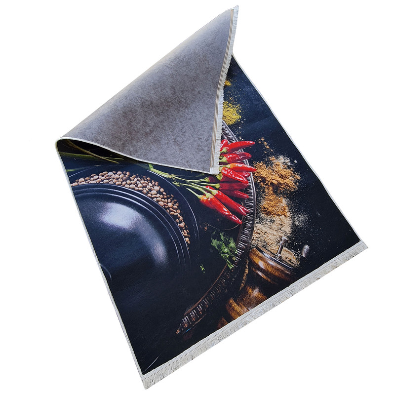 فرش پارچه ای مدل فرشینه طرح آشپزخانه کد 402