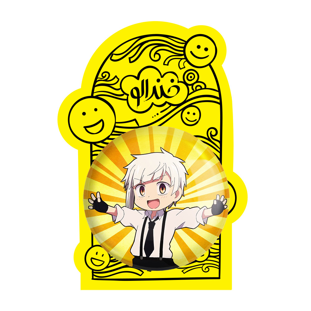 آینه جیبی خندالو طرح آتسوشی انیمه سگ های ولگرد بانگو مدل تاشو کد 15630