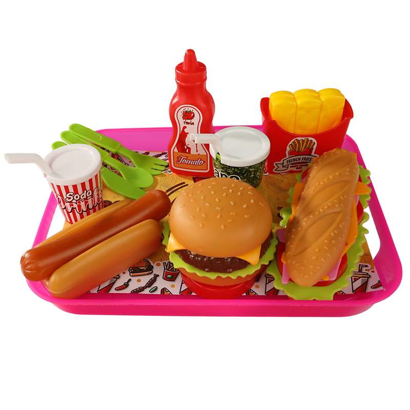 ست 12 تکه اسباب بازی فست فود مدل TSMA