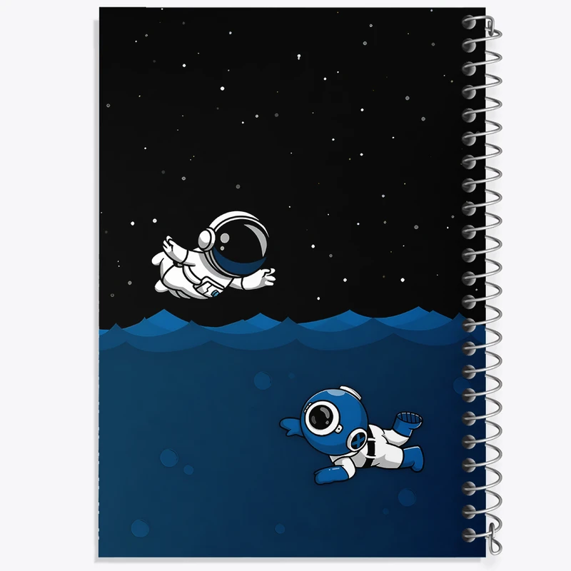 دفتر مشق 100 برگ خندالو طرح فضانورد کد N4668