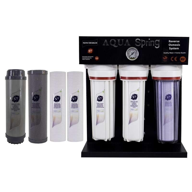 دستگاه تصفیه کننده آب آکوآ اسپرینگ مدل RO-S7 BZ 7006 به همراه فیلتر مجموعه 4 عددی
