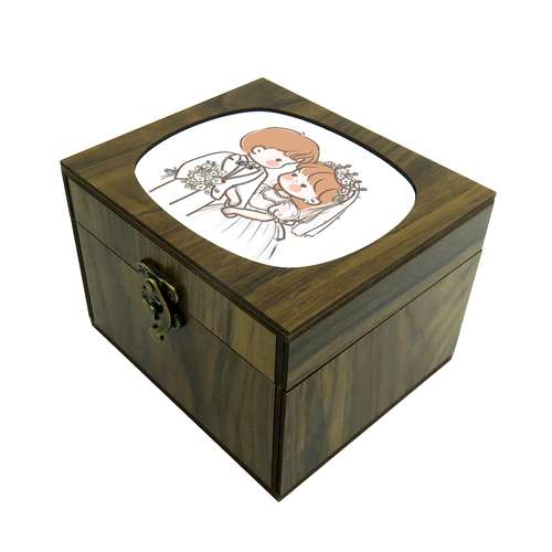 جعبه هدیه طرح عروس و داماد کد 8285969