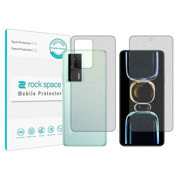 محافظ صفحه نمایش مات راک اسپیس مدل HyMTT مناسب برای گوشی موبایل شیائومی Redmi K60E به همراه محافظ پشت