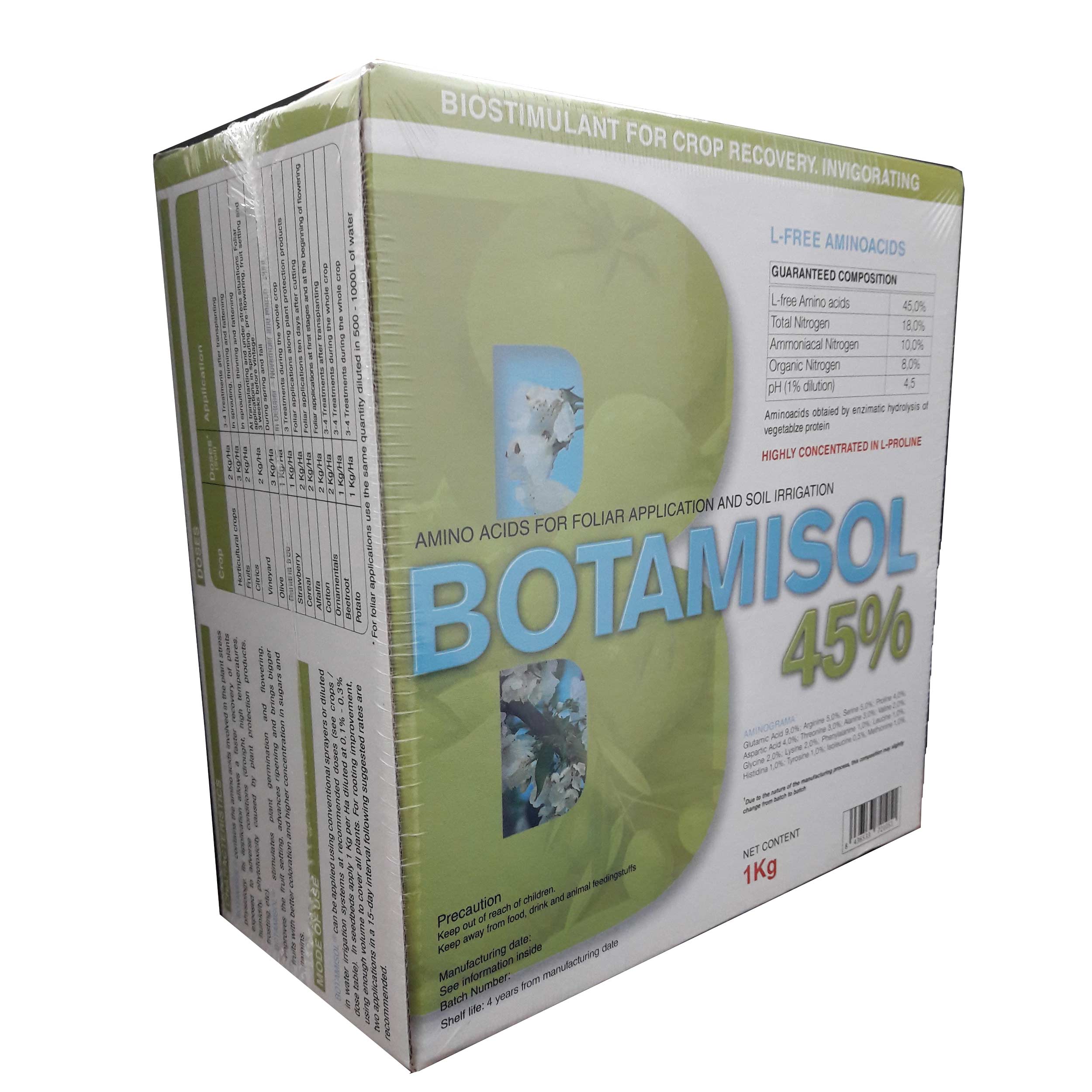 کود کلاته امینو اسید و نیتروژن بوتامیسول مدل Bioscience وزن ۱ کیلوگرم