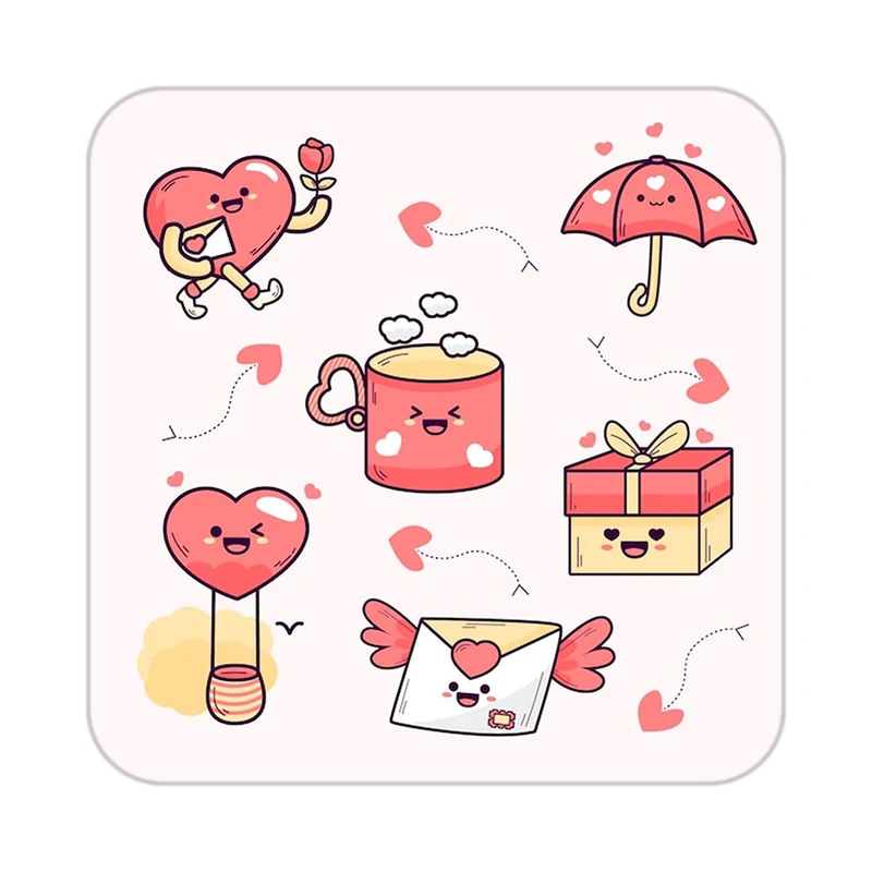 زیر لیوانی کاکتی طرح عاشقانه مدل mp38166