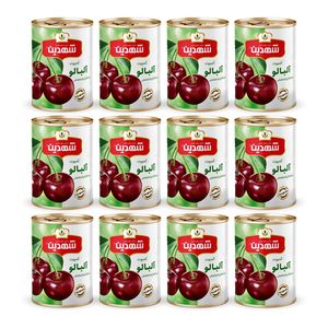 کمپوت آلبالو شهدین - 370 گرم بسته 12 عددی