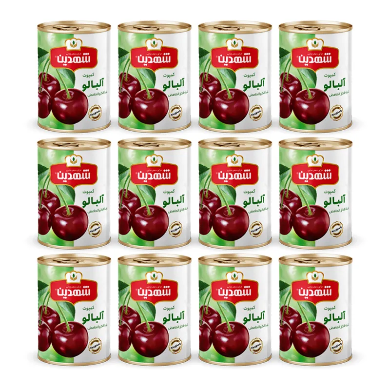 کمپوت آلبالو شهدین - 370 گرم بسته 12 عددی