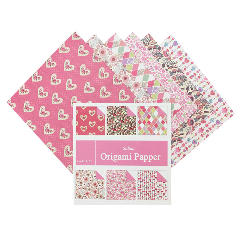کاغذ اوریگامی سلما مدل گلدار کد G-13 بسته 48 عددی