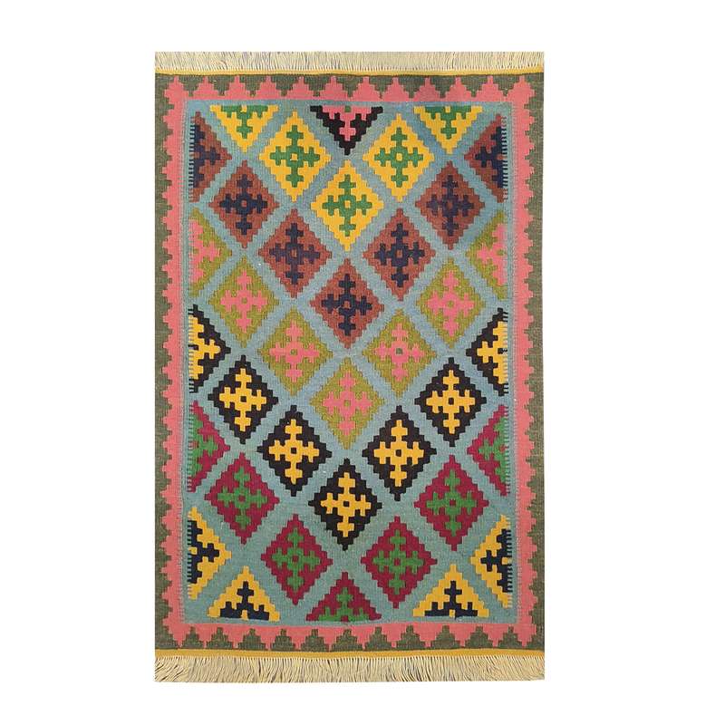 گلیم دستباف یک متری طرح خشتی مدل AA231