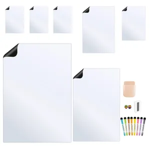 تخته وایت برد هوم اند فریج مدل 18 سایز 60x40 سانتی متر به همراه ماژیک و مگنت و تخته پاک کن مجموعه 18 عددی