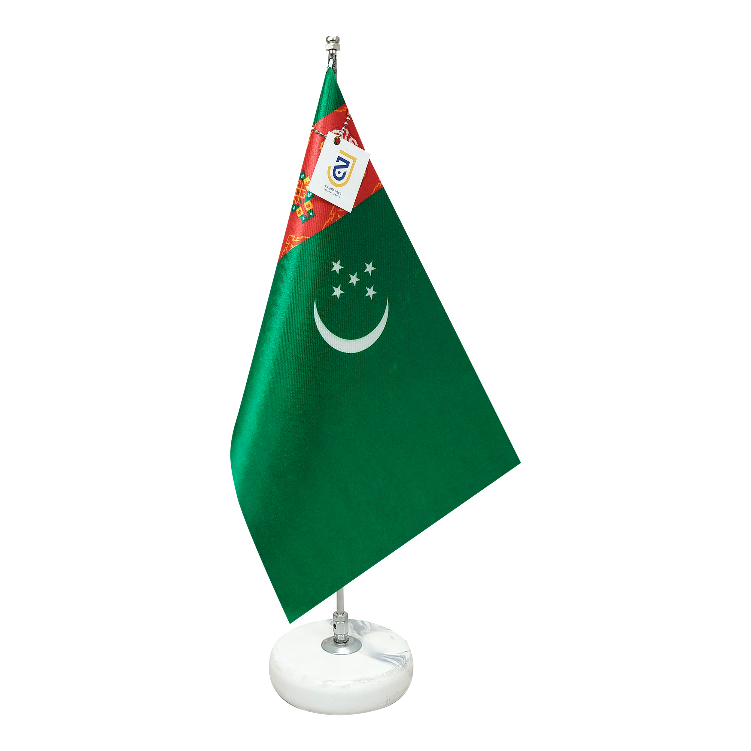 پرچم رومیزی جاویدان تندیس پرگاس مدل ترکمنستان کد 2