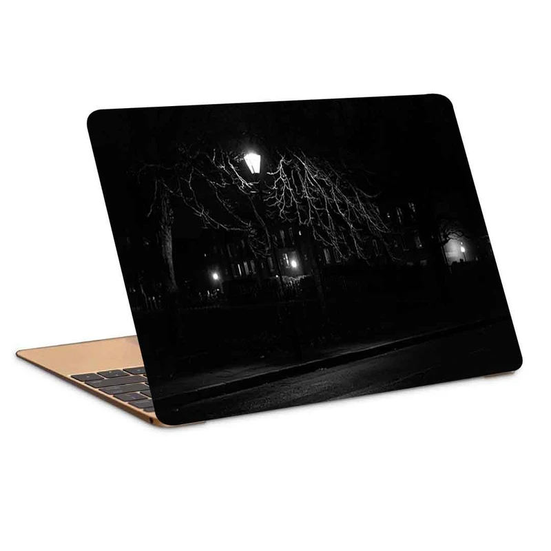استیکر لپ تاپ طرح lantern night tree bw کد P-819 مناسب برای لپ تاپ 15.6 اینچ