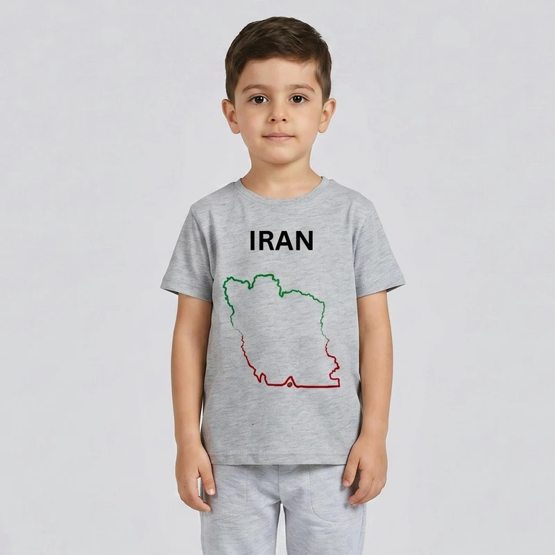 تی‌شرت آستین کوتاه پسرانه مدل ایران N270