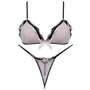 ست شورت و سوتین زنانه مدل 3195-0180 رنگ سفید