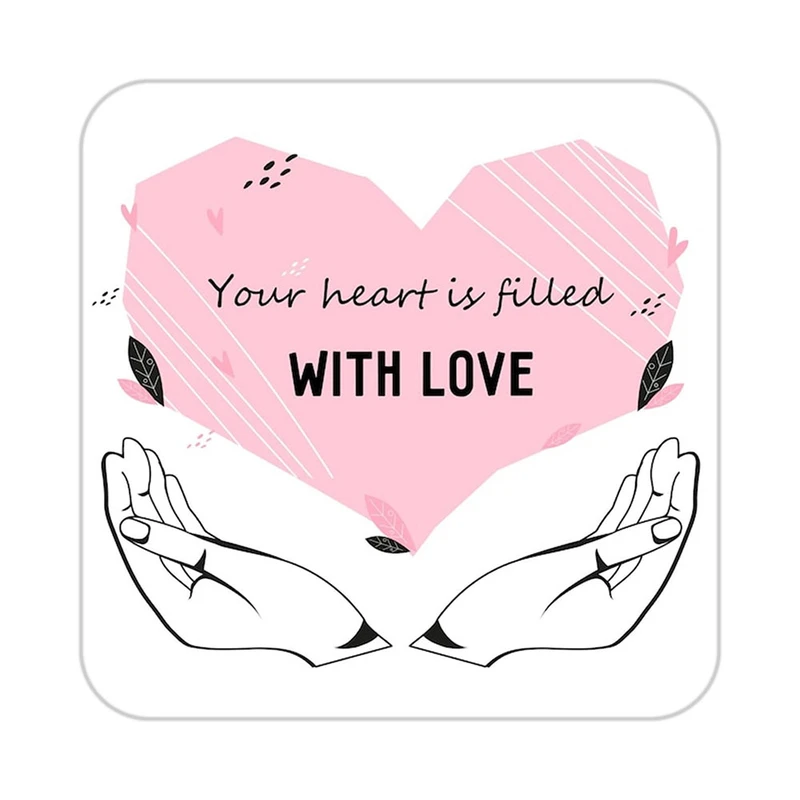 زیر لیوانی کاکتی طرح عاشقانه مدل mp38634