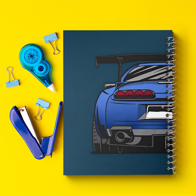 دفتر مشق 100 برگ خندالو طرح ماشین اسپرت کد N2084