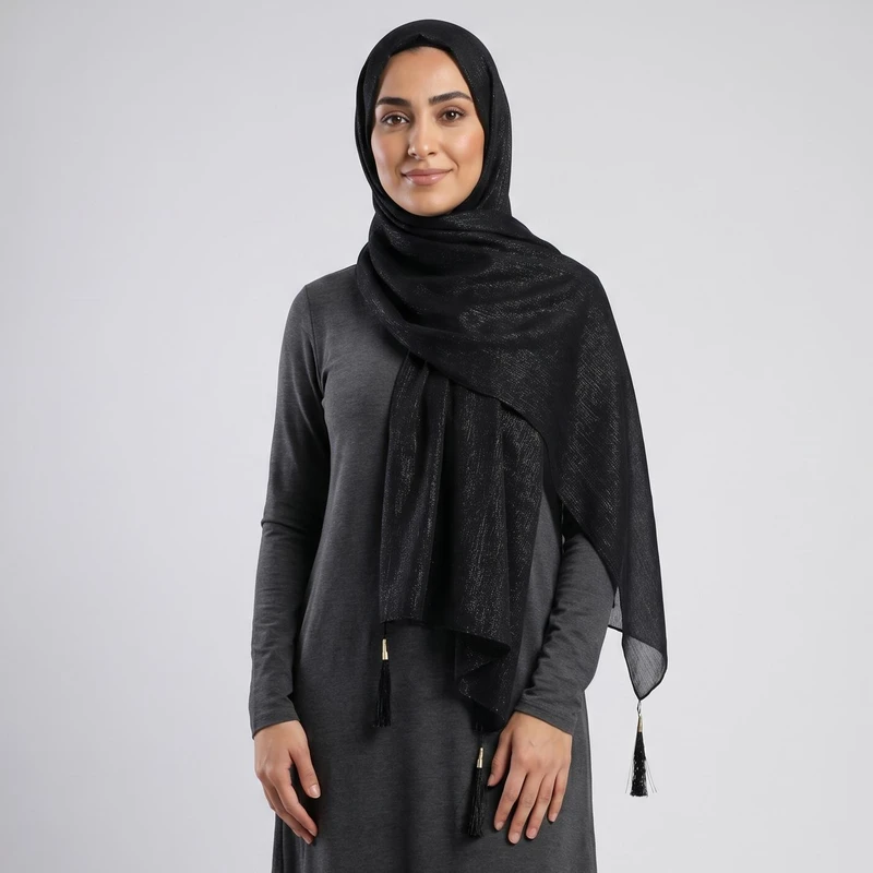 شال زنانه مدل مجلسی تابستانه طرح حریر شاین دار کد ana-2267