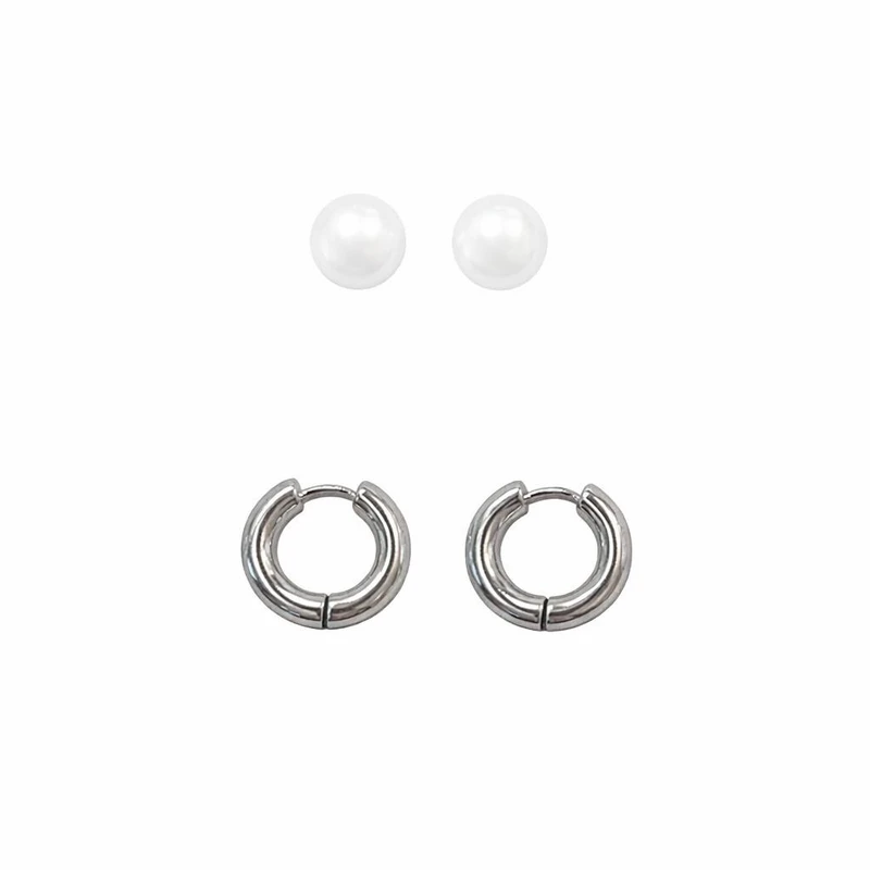 گوشواره دخترانه مدل مرواریدی بسته 2 عددی