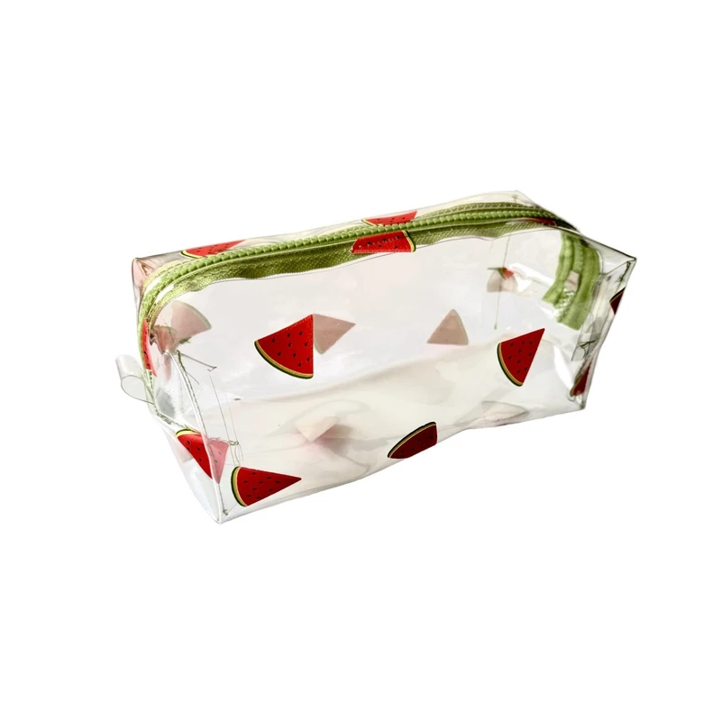 کیف لوازم آرایش زنانه مدل هندوانه یلدایی شفاف