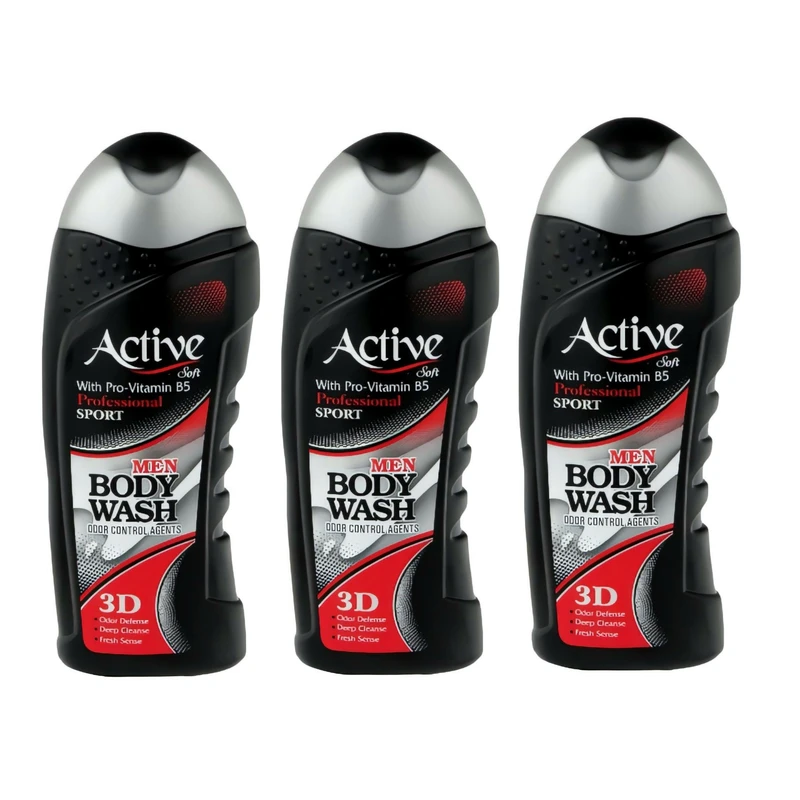 شامپو بدن اکتیو مدل sport حجم 400 میلی لیتر بسته 3 عددی