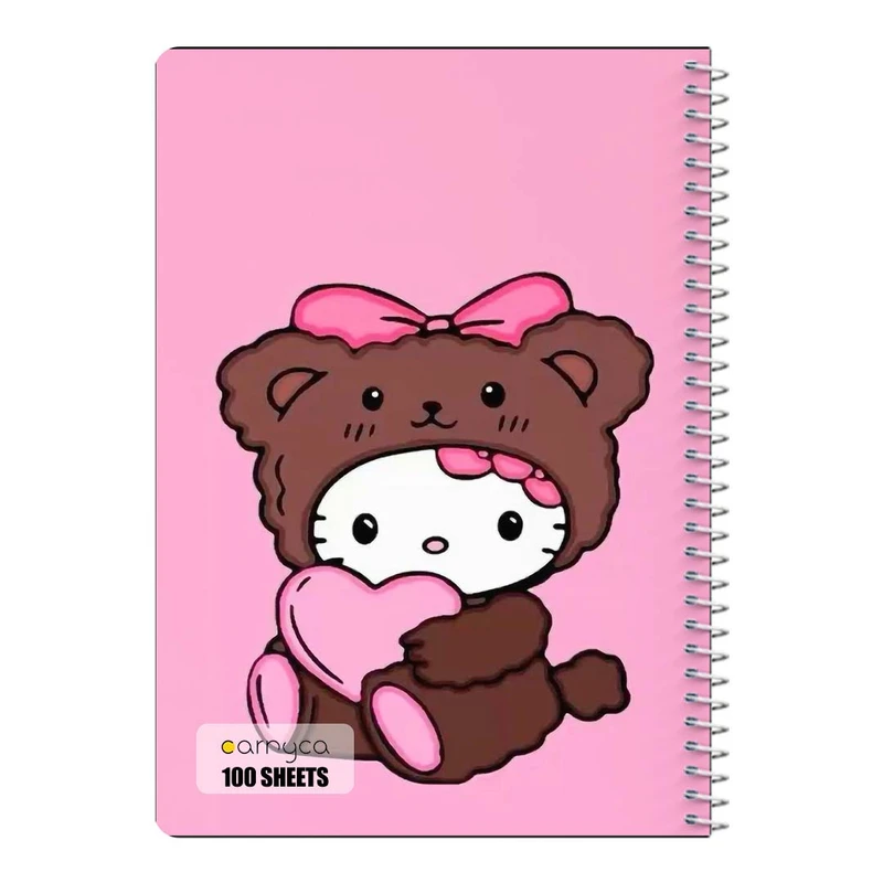 دفتر مشق 100 برگ سیمی کارنیکا طرح هلو کیتی hello kitty کد 30092