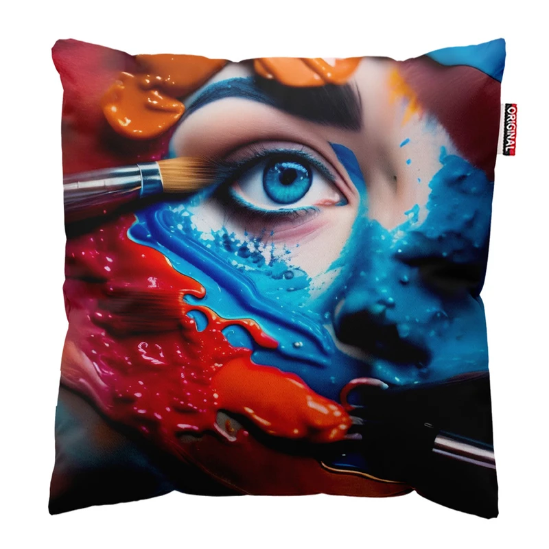 کوسن پاد آفرین مدل نقاشی رنگ و روغن کد 180 سایز 30*30 سانتی متر